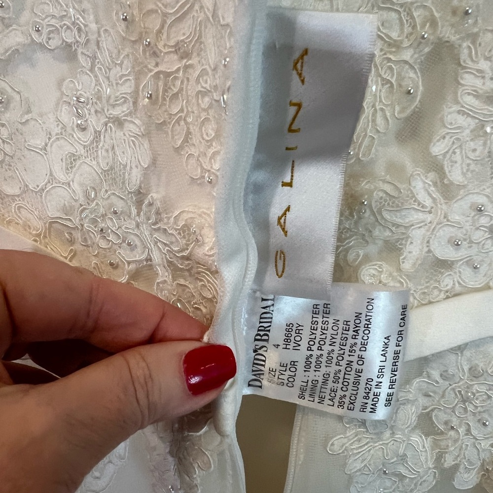 Galina Strapless Bridal or Quinceañera Gown- Midi Length - Picture 10 of 12